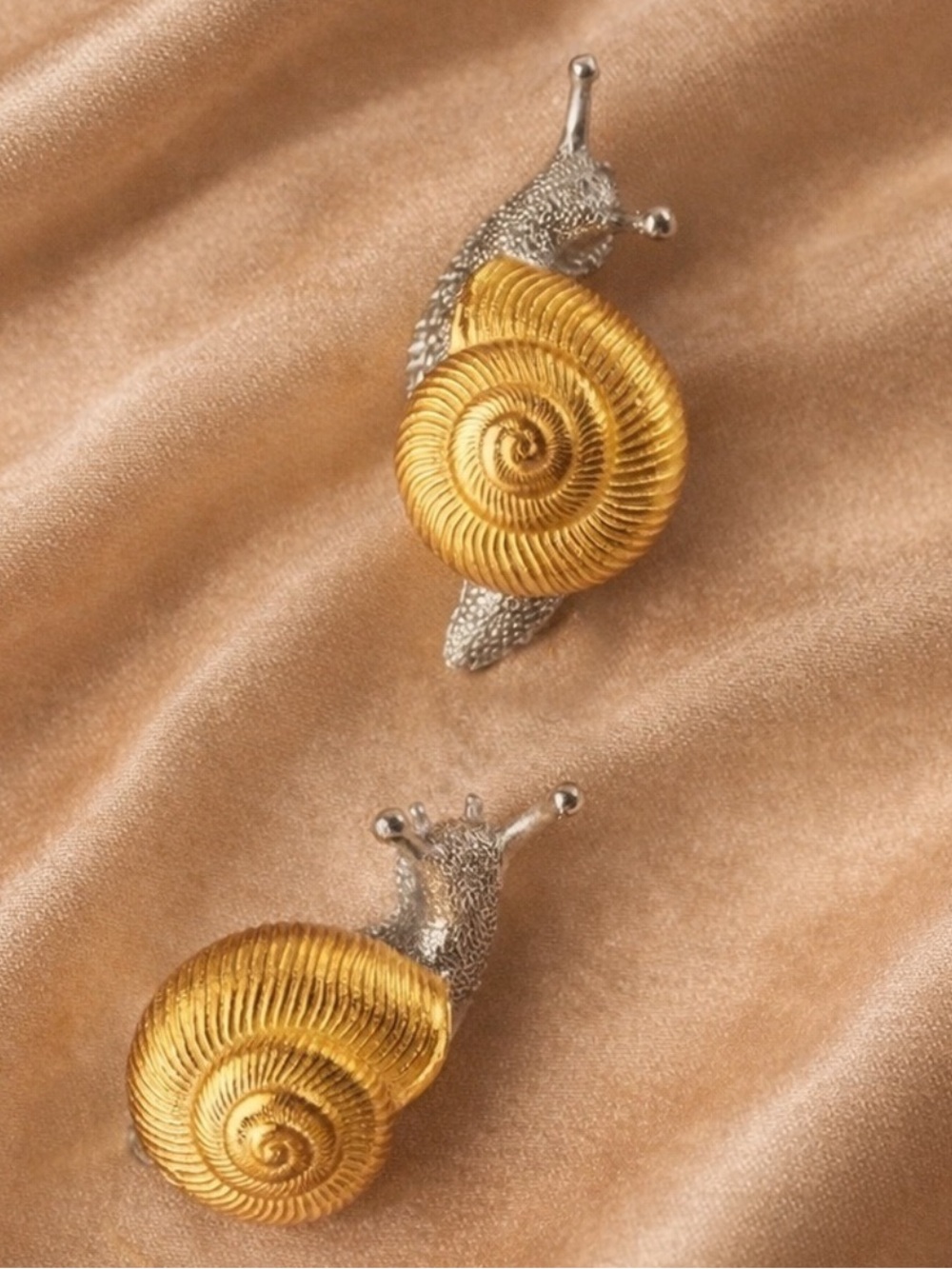 Petite Snail Gold Silver Earrings